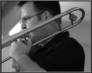 Andy-Baker -Trombon player on Swing Fever Song